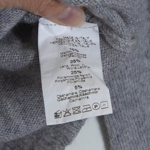 Brandy Melville Wool Cashmere Blend Long Sleeve Gray‎ Striped Sweater - Picture 7 of 9